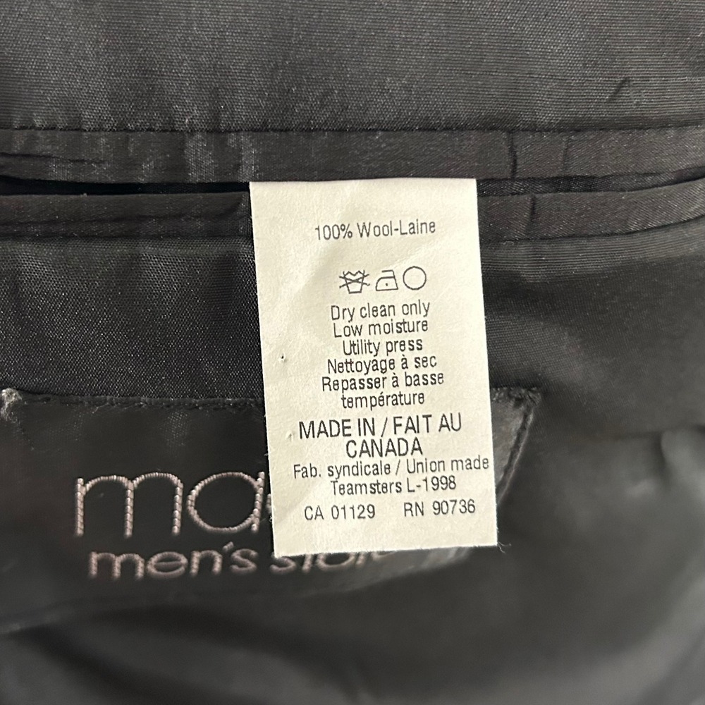LRL Ralph Lauren 42S Suit 34x30 100% Wool Charcoal Pinstripe Two Button Vented - Picture 4 of 16